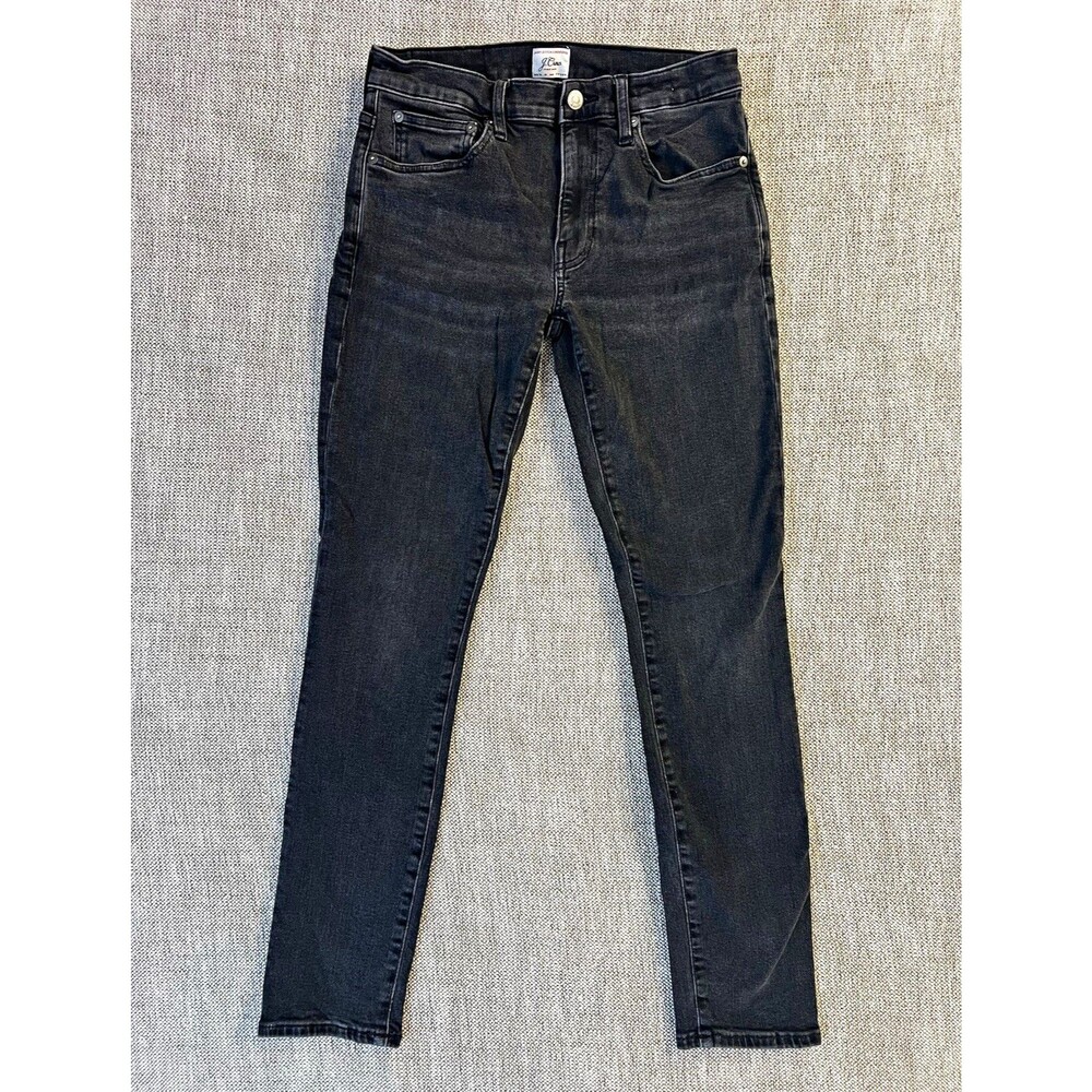 J.Crew Men’s Gray Skinny Fit Jeans Dark Wash Cotton Denim Mid Rise